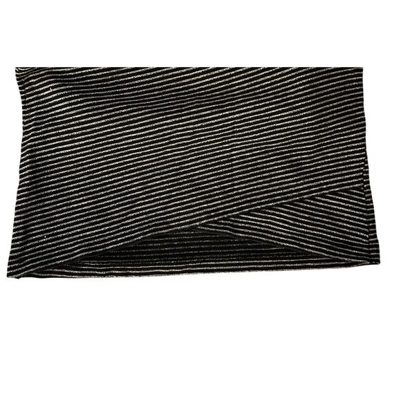 Madewell Black Striped Crossover Tank 100% Cotton Medium Minimalist Casual EUC - Picture 5 of 10